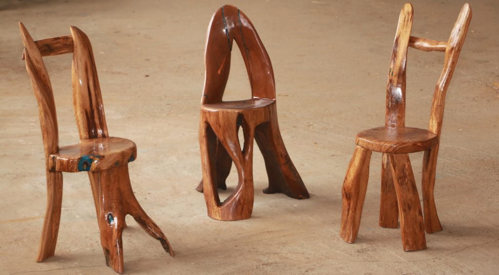 wooden chairs